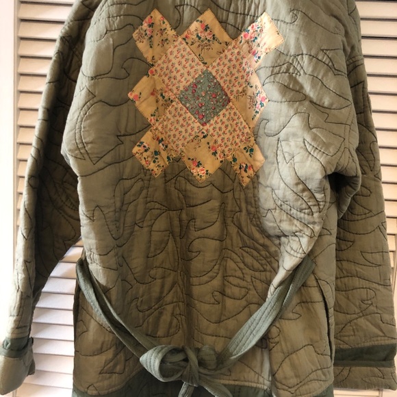 Anthropologie Quilted patchwork Kimono coat jacket - Picture 14 of 16